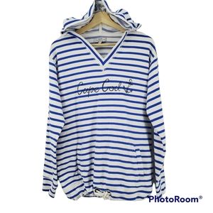 CUFFY OF CAPE COD BLUE STRIPED HOODIE